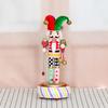 Wooden Clown Nutcrackers Figurine Music Box Manual Wind Up Mechanism No Battery Need Musical Ornament Christmas Gift