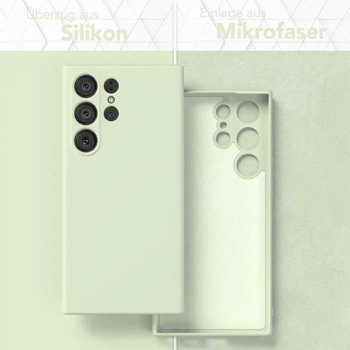 Coque pour Samsung Galaxy S24 Ultra - Protection Silicone - Antichoc - Anti-Rayures - Vert