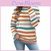 Polyester Plaid Sweater With Long Sleeves And Round Neck For Casual Daily Wear