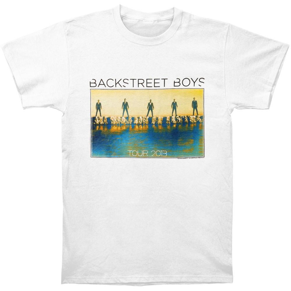 

Men s Backstreet Boys Sunset 2013 Tour Slim Fit T-shirt White L