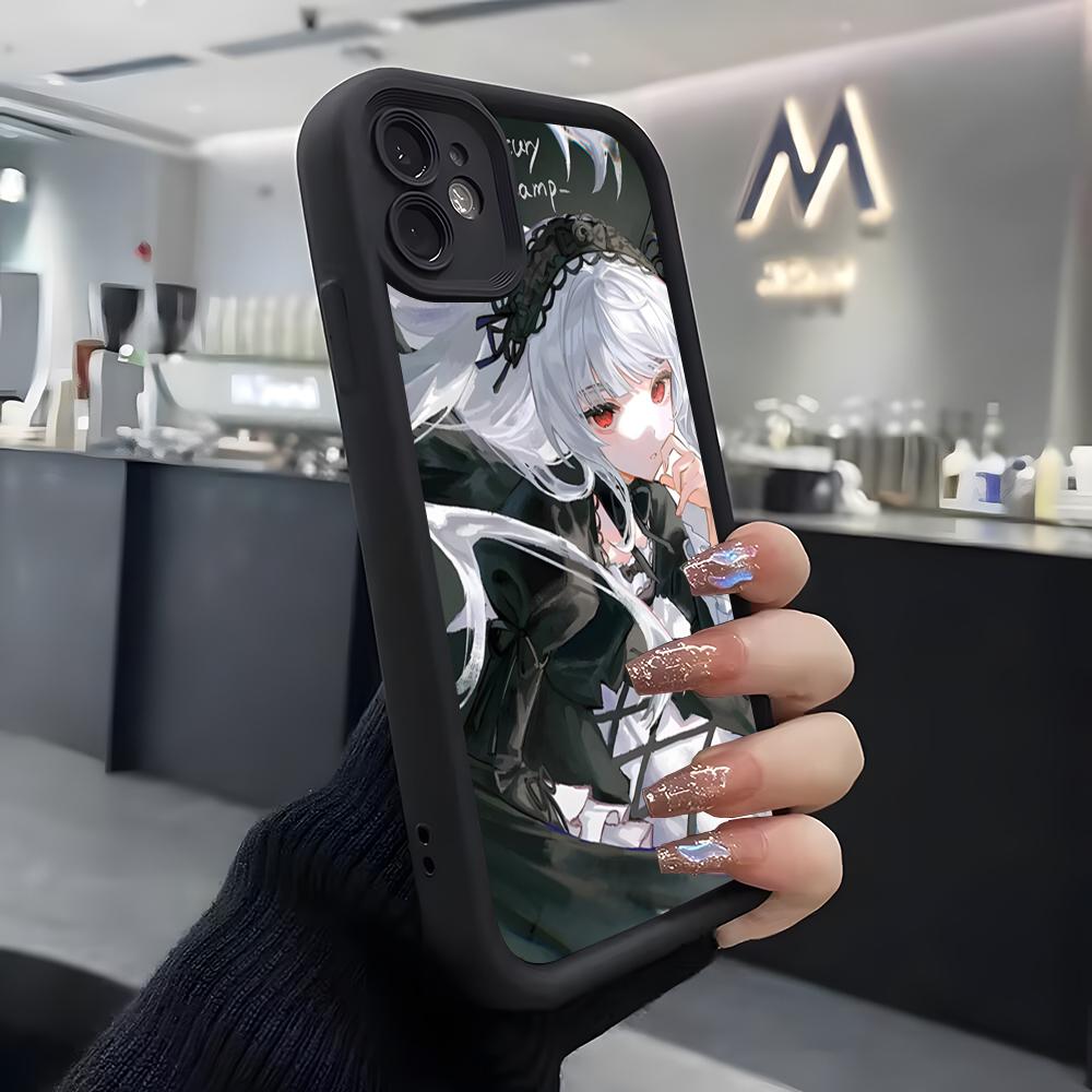Rozen Maiden Phone Case For IPhone Air 17 Pro Max 16 E 15 14 Pro Max 13 12 11 Mini Plus Soft Silicone Black Cover