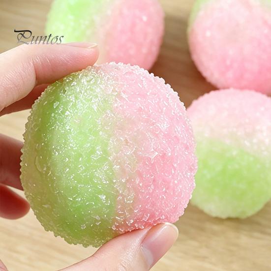 Adults Sensory Toys 1/2Pcs Crunchy Stress Ball Toy, Shapeable Textured Fidget Soft Relievers Bi-color Fake Waxberry Squeeze Toy for Focus Aid
