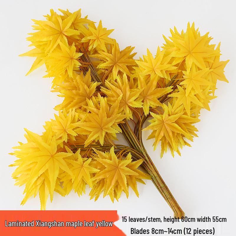 Artificial Red Maple Leaves for Indoor/Outdoor Decor and Landscaping