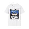2026 Summer Hot Selling Just A Boy Who Loves Anime T-shirt _ Graphic T-shirt, Men's Round Neck Short Sleeved T-shirt