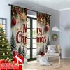 2pcs 2D flat printing Christmas Drapes merry christmas Fabric Without Electricity Party Decorations Perfect for aesthetic room