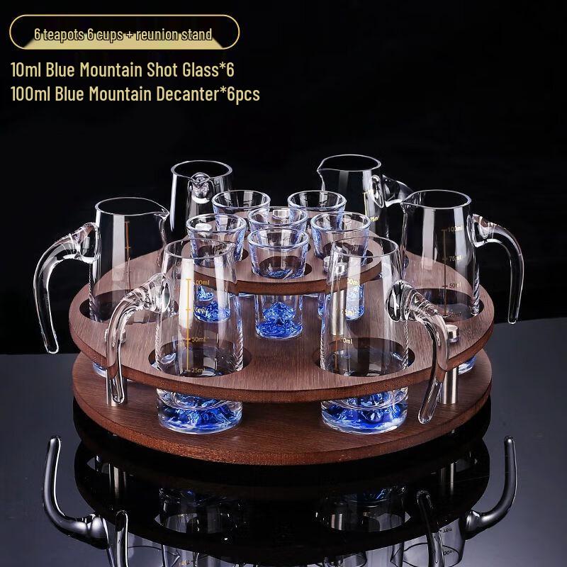 Luxury Crystal Glass Baijiu Decanter and Cup Set