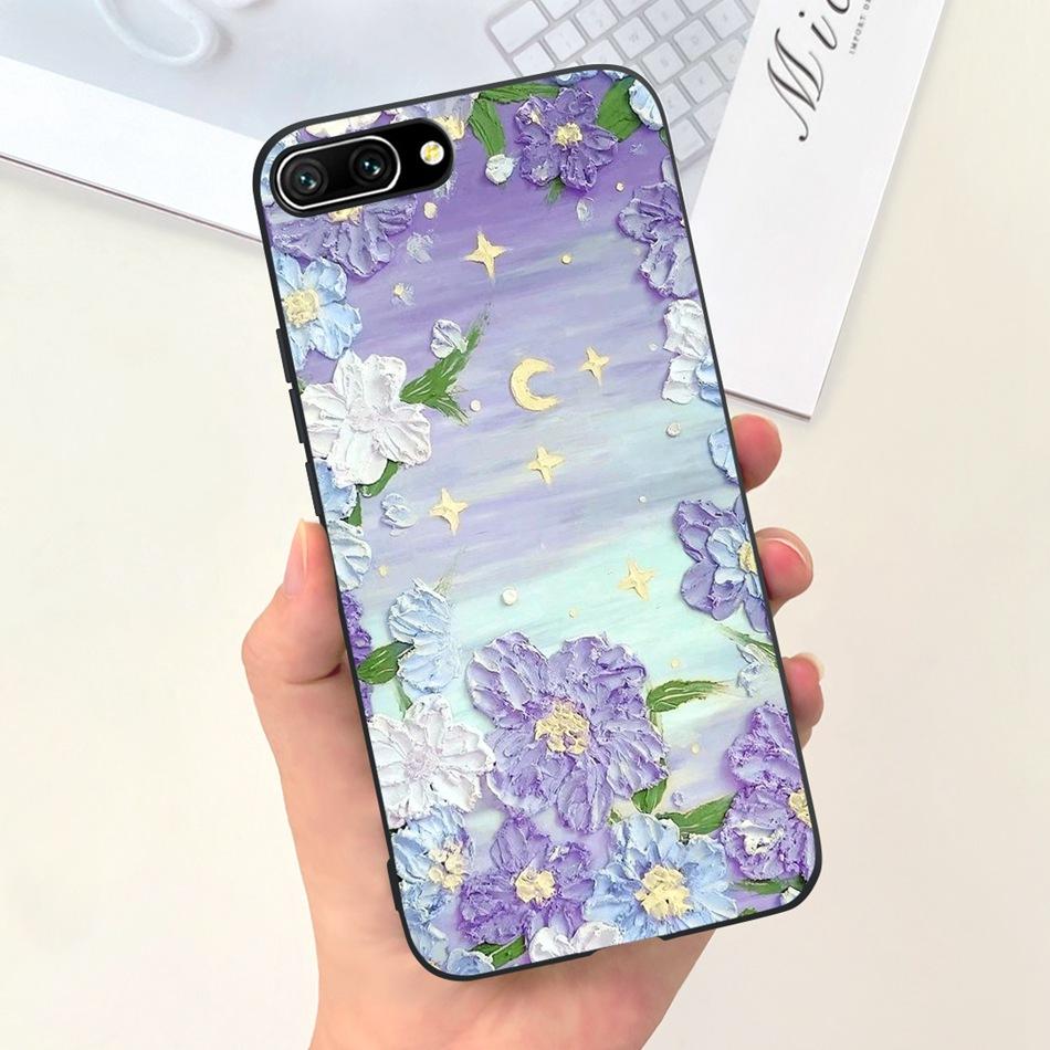 For Honor 10 Case Honor10 COL-L19 COL-L29 Fashion Moon Pattern Soft Silicon Protective Cover Phone Cases