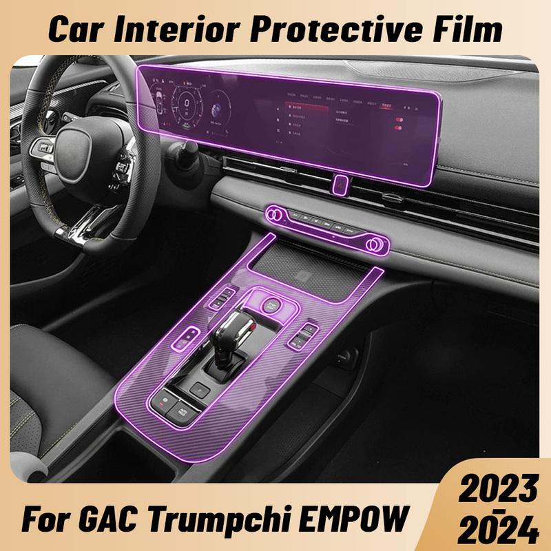 Auto Anti-scratch Car Interior Center Console Dashboard Navigation TPU Protector Film For GAC Trumpchi EMPOW 2024 Sticker