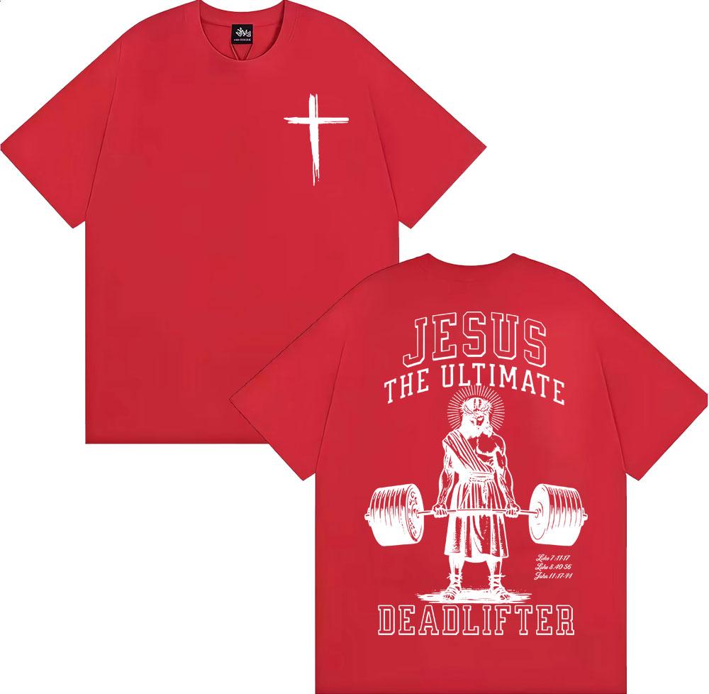Ostern Jesus Der ultimative Kreuzheber Grafik T-Shirts Herren Damen Heißer Verkauf Lockeres T-Shirt Harajuku Übergroßes Lässiges Komfort-T-Shirt