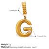 Fashion Personalized Bubble Three-Dimensional 26 English Pearl Letter Pendant Stainless Steel Gold-Plated Diy Accessories