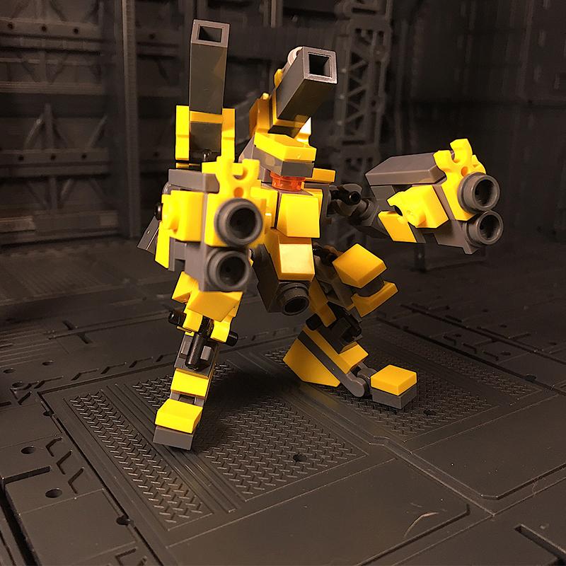 Mecha Robots Granular Building Blocks Kids Toys For Children 7cm Figure Assembling Bricks Toy Funny Machine Dolls Juguetes