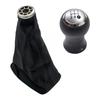 Black Gear Knob Gear Shift Knob Cover Replacement Part Plastic Material Leather Cover For Corolla E130 2000-07