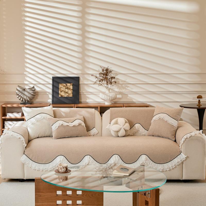 Cream Wind  New Special-Shaped Four Seasons Universal Sofa Cushion One-Piece Light Luxury Premium Sofa Cushion