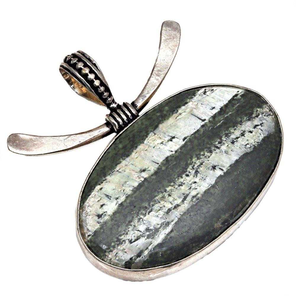 

Pendant Zebra Jasper Gemstone Gift For Her Silver Jewelry 1.75