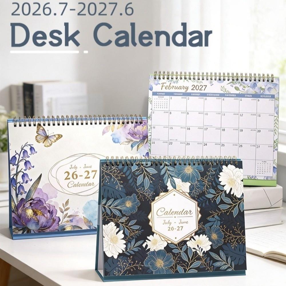 Daily Schedule Desktop Calendar Portable Standing Flip Calendar Annual Calendar  Desktop Use