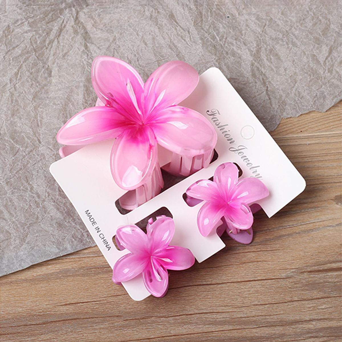 

3 шт. Гавайские цветы женские заколки для волос, сливовые заколки для густых и тонких волос, аксессуары для волос для пляжной вечеринки, тропического курорта