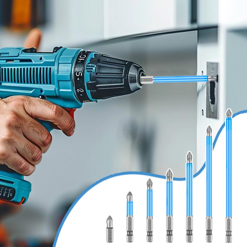 Screwdriver Bit Set 7 Pieces Professional Screwdriver Drill Bit Compact Precision Tool Set Anti-Slip Design For Home China Mainland