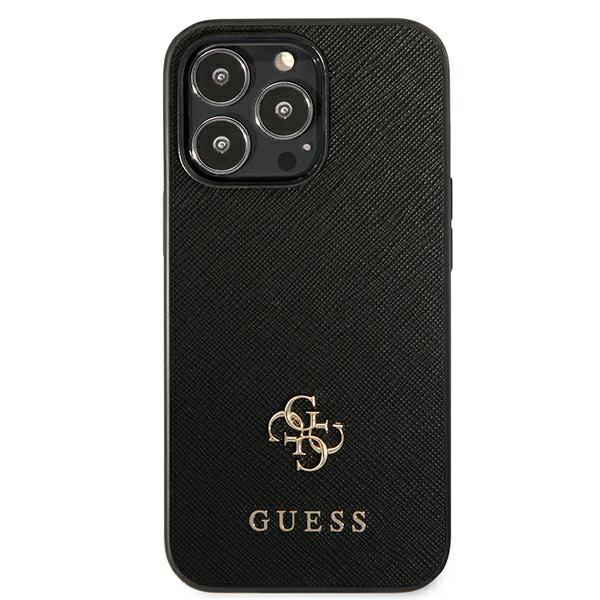 Guess Guhcp13Lps4Mk Iphone 13 Pro / 13 6,1 Czarny/Black Hardcase Saffiano 4G Małe Metalowe Logo