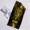 1pc Football18 Beach Towel with Custom Name, Beach/Swimming/Bath/Picnic/Camping Towel, Suitable for Seaside Beaches