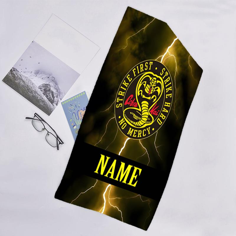1pc Football18 Beach Towel with Custom Name, Beach/Swimming/Bath/Picnic/Camping Towel, Suitable for Seaside Beaches