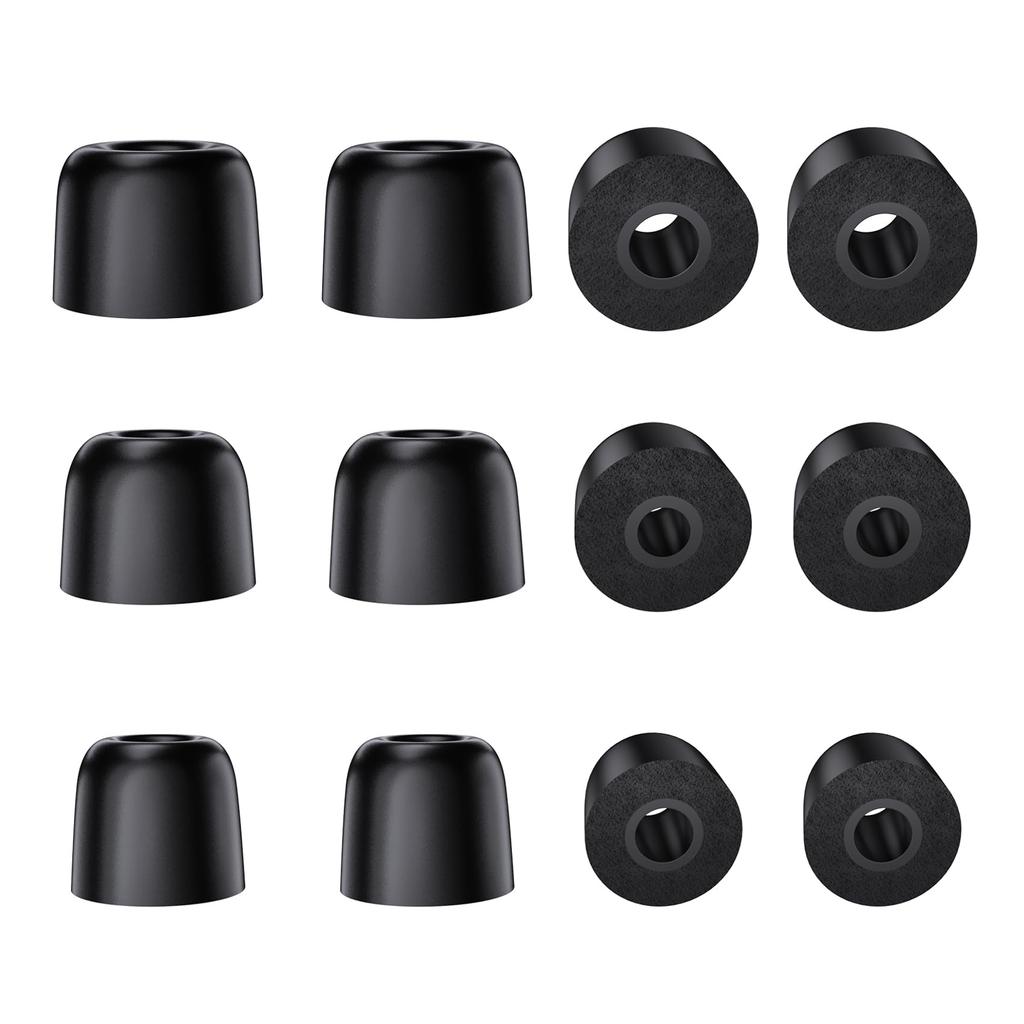 KBEAR KF02 Memory Foam Ear Tips with Antioxidant Nano Silicone Enhanced Noise and Comfortable Fit for Long Wear 12 2 Coating, Earbuds, Bass,