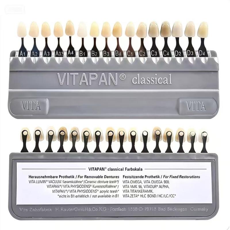 16 Farben Zahnfarbtonschablone Zahnaufhellung Porzellan Vita Pan Klassische Schablone Vita Zahnmodell Kolorimetrische Platte Modell