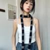 Luochi Fluffy Soft Y2K Striped Knit Scarf - Versatile Neck Warmer for Women