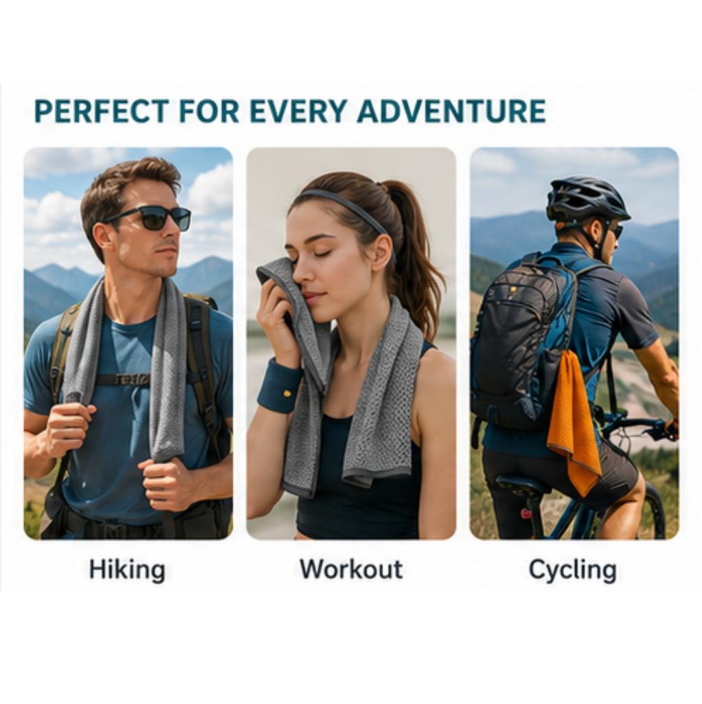 Sports Towel, - Quick-Dry Gym Towel 30100cm with Storage Bag for Workout, Running, Yoga, Travel