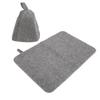 Set di Feltro per Sauna Assorbente Cappello in Feltro da Bagno Cuscinetto per Sauna Portatile Copricapelli da Bagno per Uomo Donna
