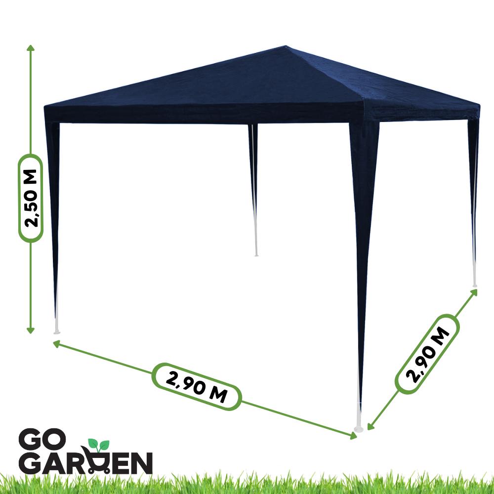Garden pavilion, commercial tent, party gazebo, 4 side walls, windows, xxl