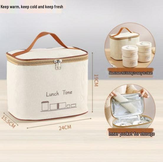Aluminum Foil Insulated Lunch Bag - Waterproof, Portable Meal Tote for Work or School