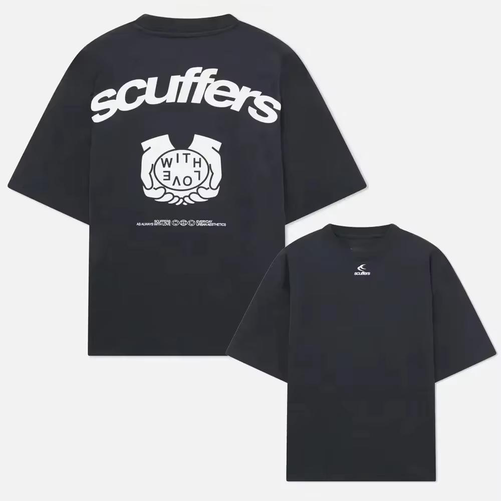 2025 Sudamérica Nuevo Trendy Estampado Zapatillas de Casa Camiseta Hombre Mujer Surf Vacaciones Camiseta Marcas de Lujo Calle Manga Corta Top Camiseta