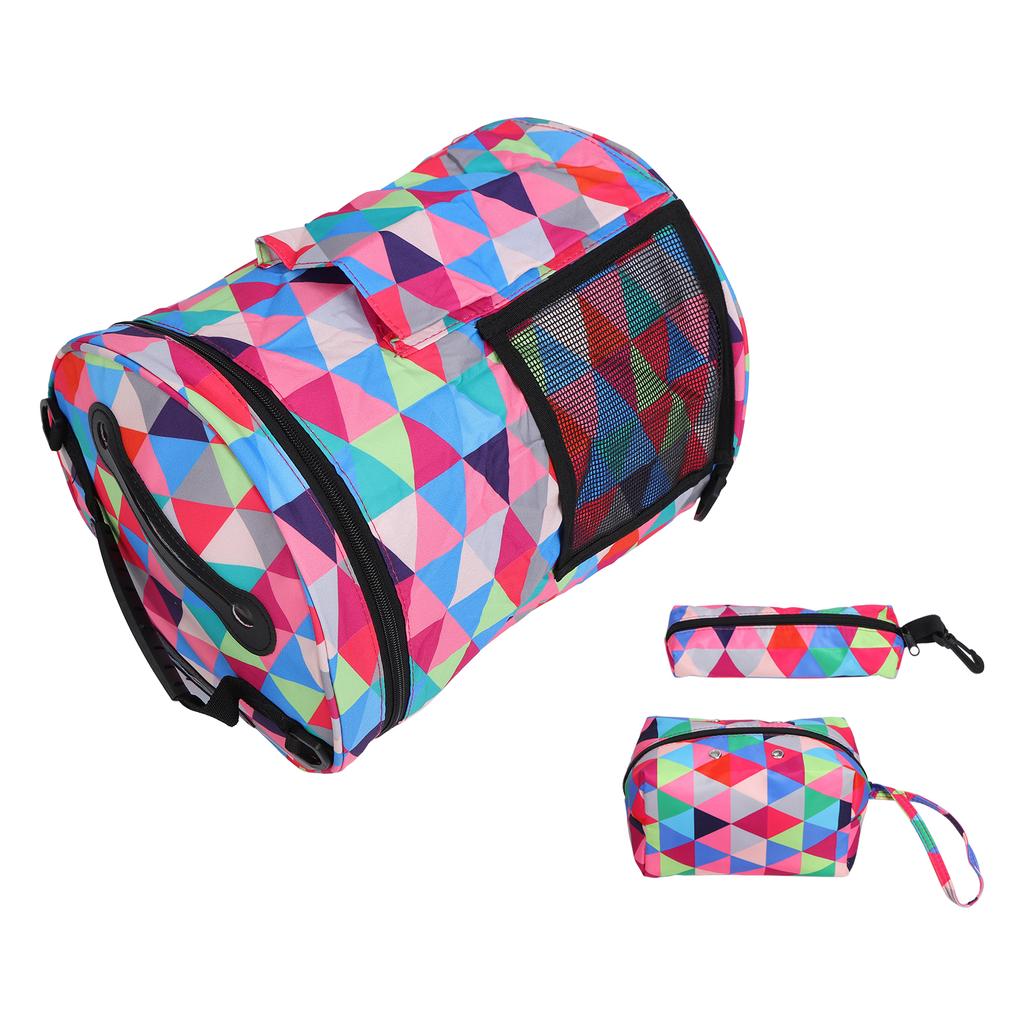 Yarn Storage Bag Colorful Oxford Fabric with Pencil Case for Knitting Organization