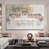 Modern Art Canvas Print of Frameless' The Last Supper of ' - High-quality Bright Colors, Religious Wall Decorations In Living Rooms, and Corridors