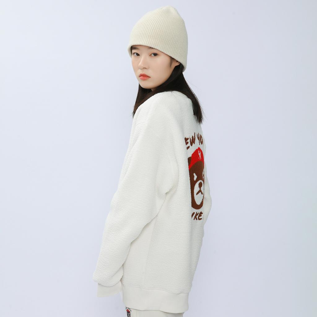 New MLB New York Yankees Sweatshirts Unisex Ivory 3AMTEC816-50CRS