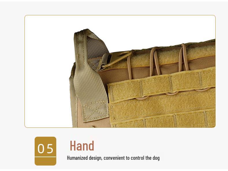 Adjustable Tactical Outdoor Dog Leash and Harness Set for Large Dogs