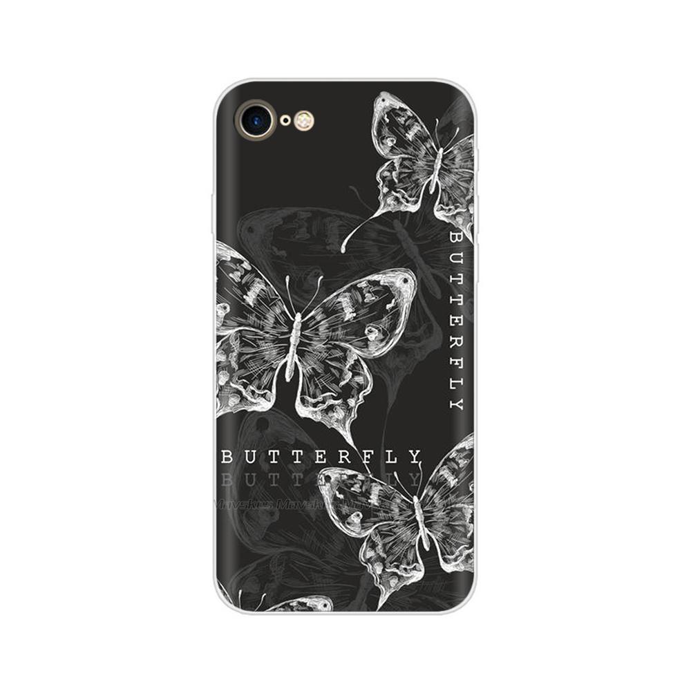 For iPhone SE 2020 Case Fashion Cartoon Soft TPU Back Cover For iPhone SE Clear Silicone Casing Protective Cases For iPhoneSE