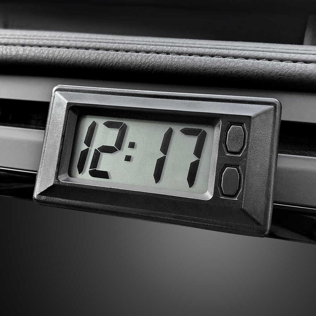 Car Digital Clock Mini Digital Clock Car Dashboard Clock LED Small Digital Clock Wall Date And Time Display Vehicle Adhesive
