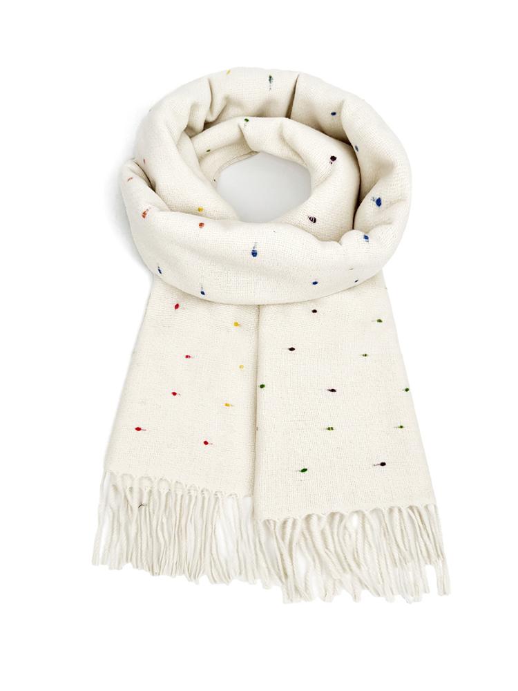 Women Sweet Simple White Tassel Scarf Winter Preppy Style Warm Scarve Pashmina Mujer Femme Foulard Bufanda Wrap Shawl Casual New