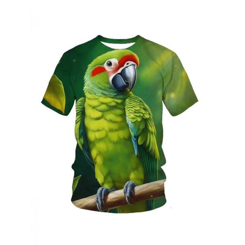 Boy's Fashion 3D Printed T-Shirt - Short Sleeve Crew Neck Casual Streetwear Bike Design for Young People