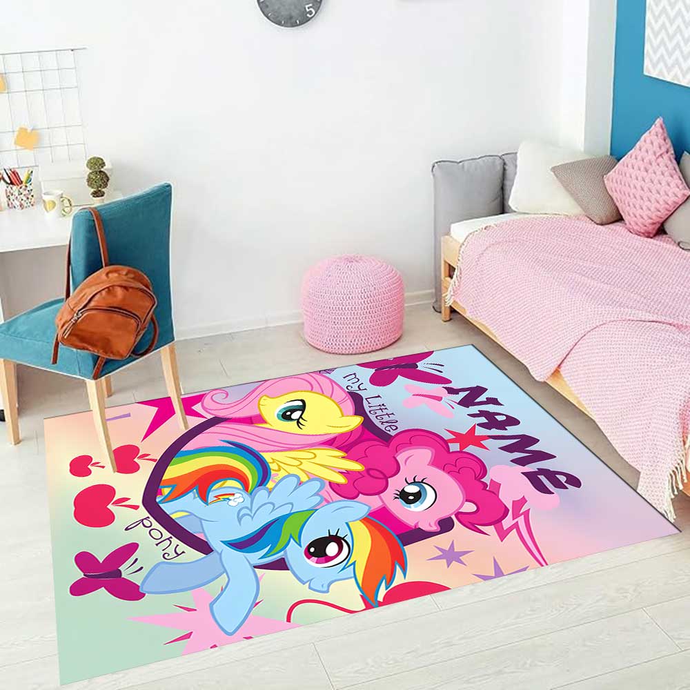 Little Pony (16) Customize your name rug, office chair cushion, home bedroom living room gift.