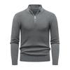 Mens Twisted Half Zip Turtleneck Knit Sweater Solid Color Winter Top