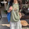 MJ STYLE Women's Cotton Loose Fit Graphic T-Shirt