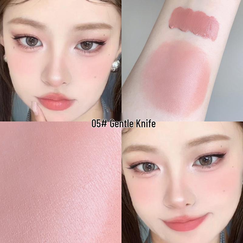 Shaqinuo Light Mist Milk Cream Blush: Natural Nude, Long-lasting, Skin-melting Rouge for Enhanced Complexion.