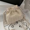 Women'S Summer Beach Shoulder Bags Straw Weave Bucket Bags Rattan Handbags Totes Casual Handbags Retro Mini Shoulder Bag