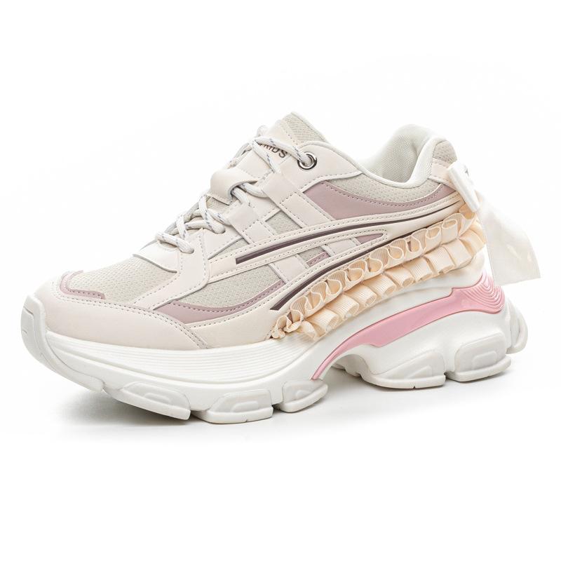

Thick-soled heightening dad shoes women s dark Lolita fashion sweet and cool small height-increasing breathable casual sneakers women 35