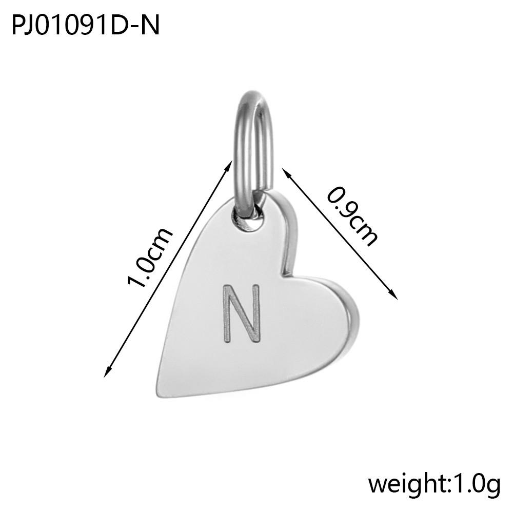 CARLIDANA 3PCS Best-Selling Silver Color Letter Alphabet Heart-Shaped Pendant Charm Necklace Earrings DIY Accessories Jewelry