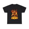 The Baphomet Beast 666 Golden Fire Unisex Heavy Cotton Tee