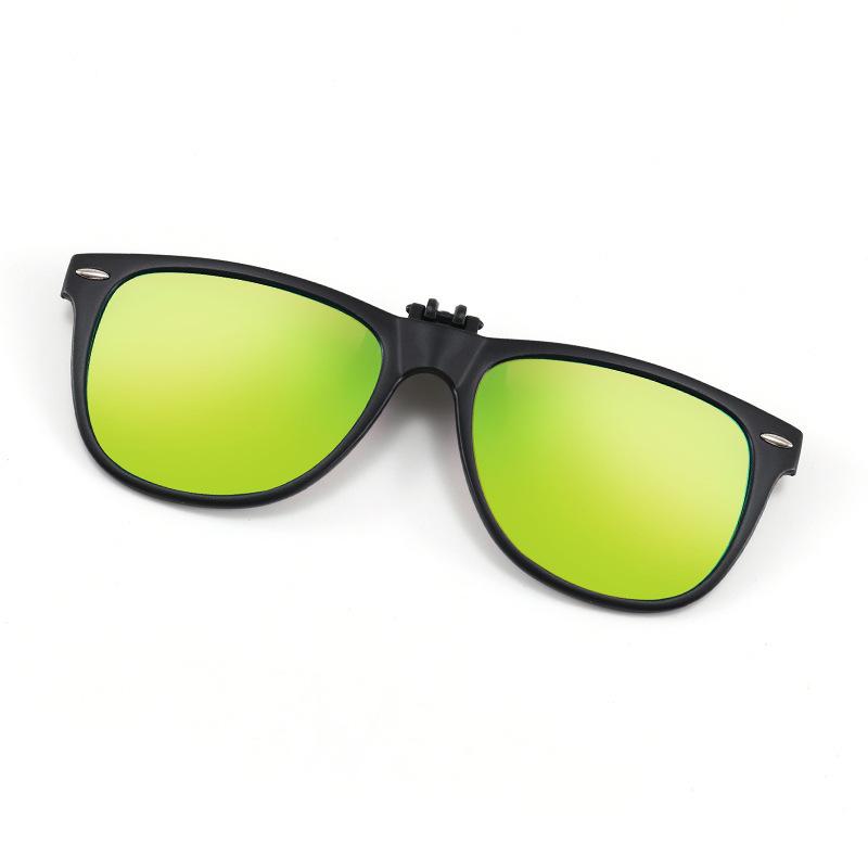 Polarized Sunglasses Myopia Clip Tr90 Ultra-Light True Colorful Film Mi Ding Night Vision Color-Changing Retro Can Be Turned Up