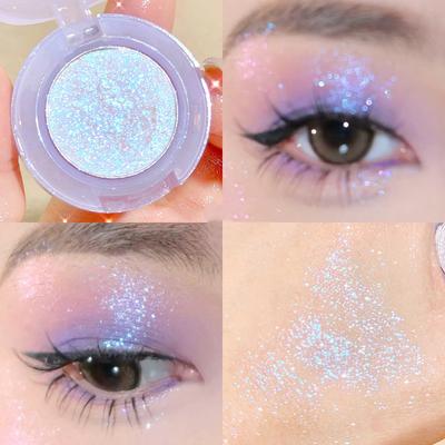 Aardappeltextuur Glitter Oogschaduw Palette Parelmoer Diamant Monochroom Highlighter Poeder Oplichtende Glanzende Ogen Make-up Cosmetica